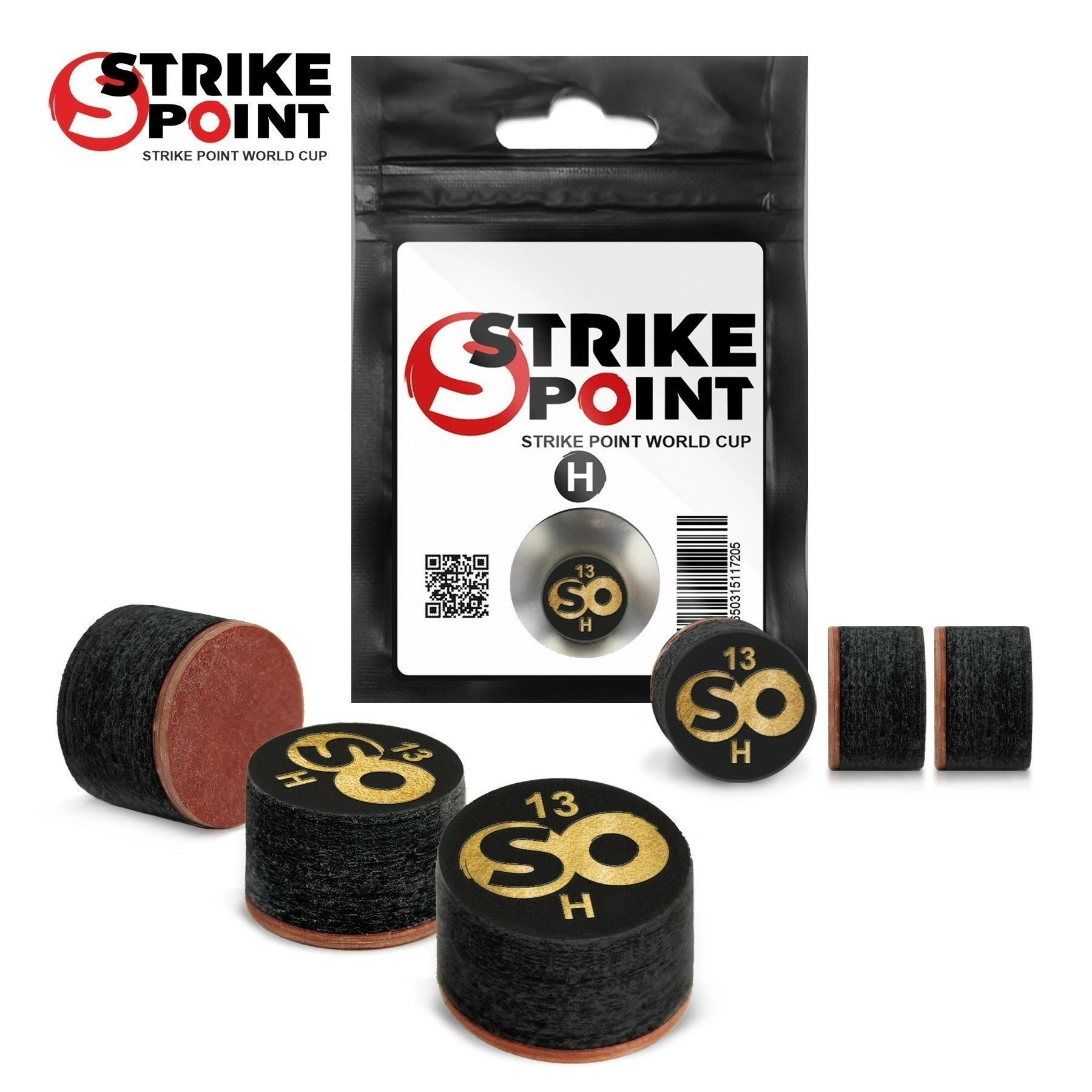 Наклейка для кия 13мм STRIKE POINT World CUP H, с фиброй 3