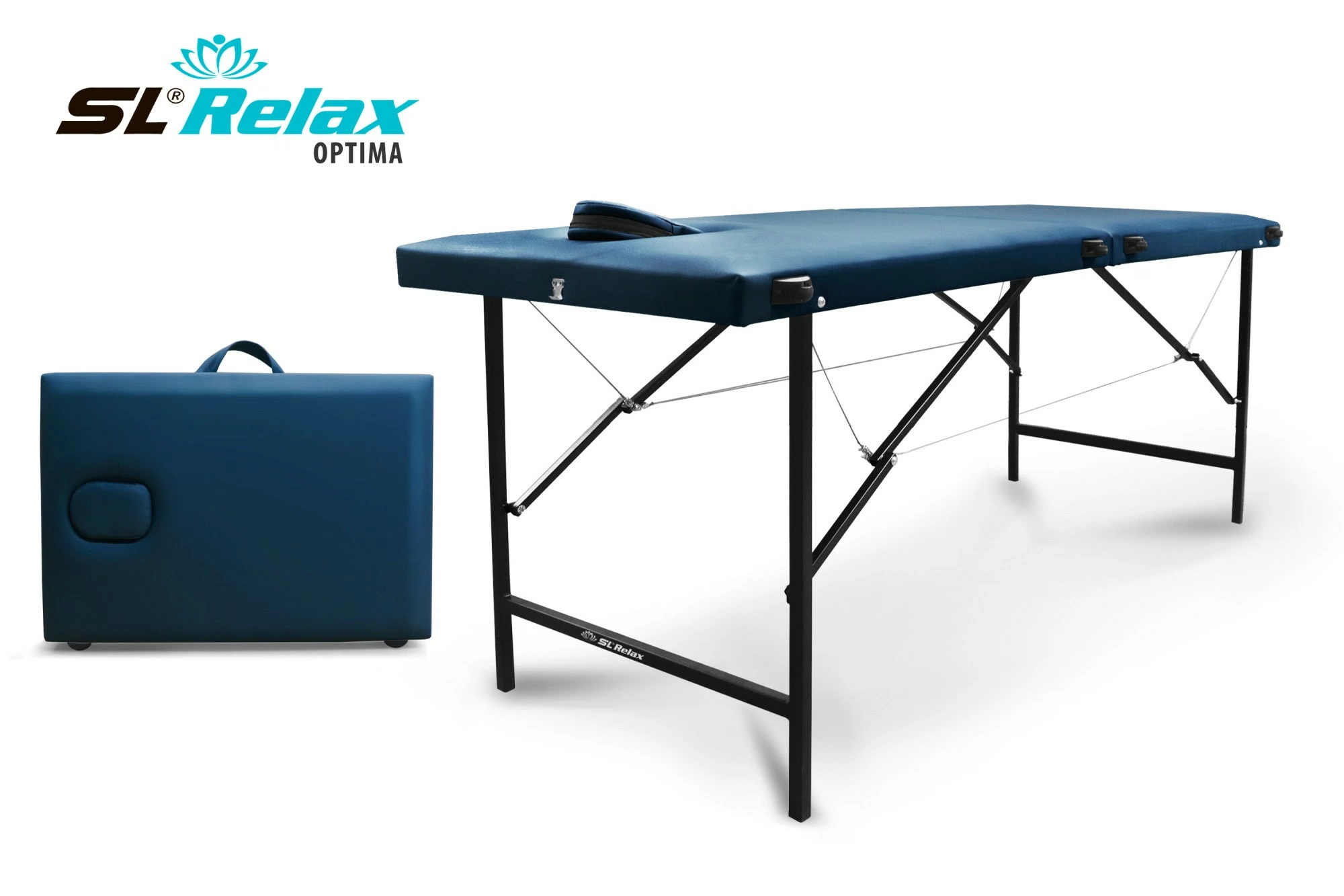 Массажный стол Relax optima синяя кожа