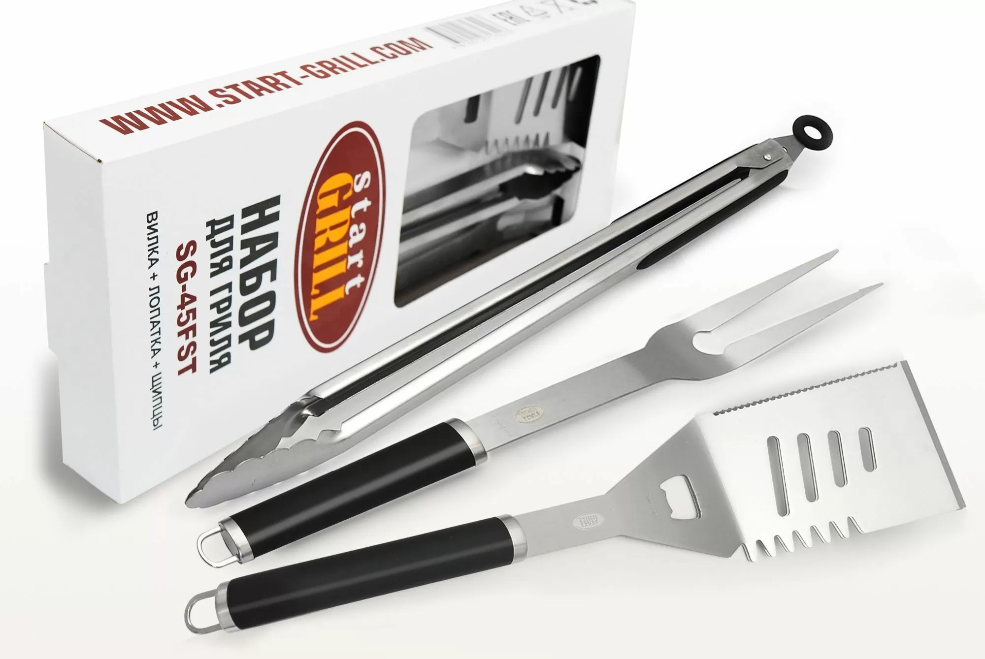 Набор для гриля (в коробке: лопатка, вилка, щипцы)