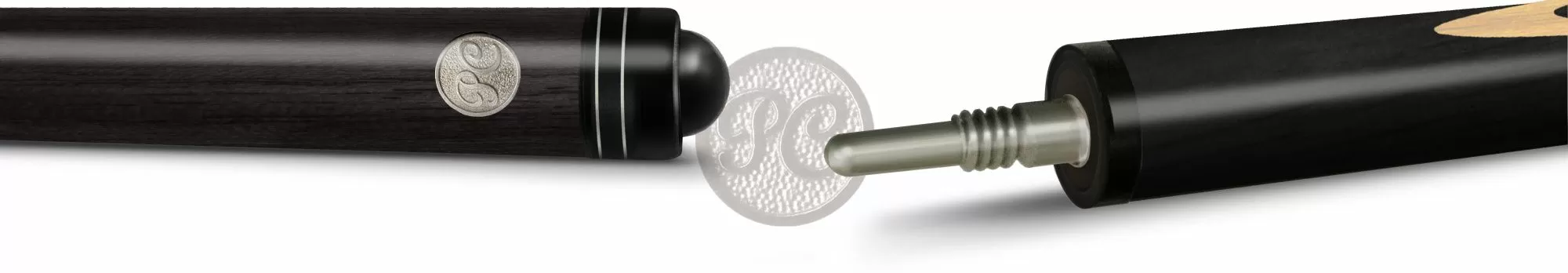 10-1У Кий "Классик 13 запильный" 2 РС, черный граб/граб 2