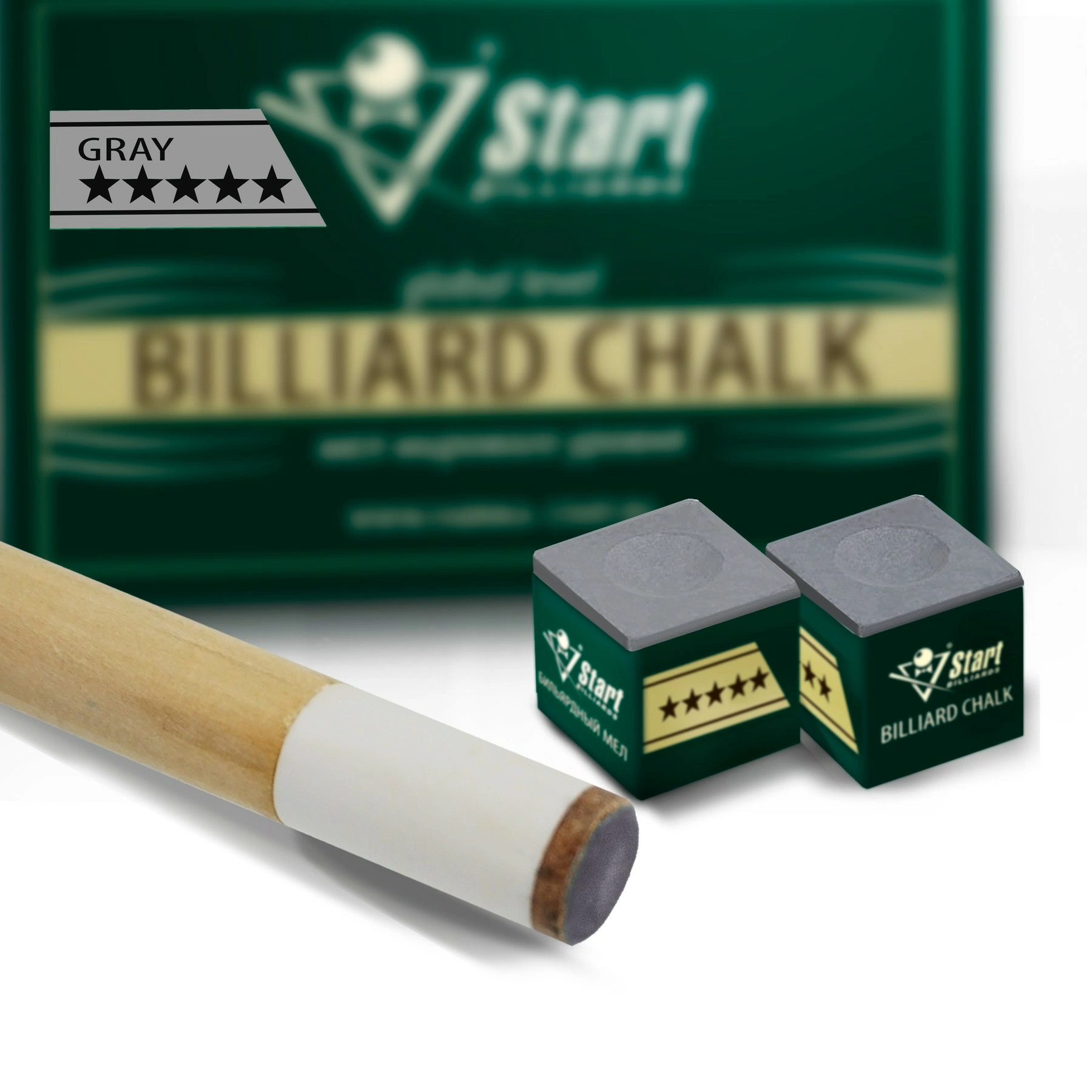 Мел Startbilliards 5 звезд серый (72шт)