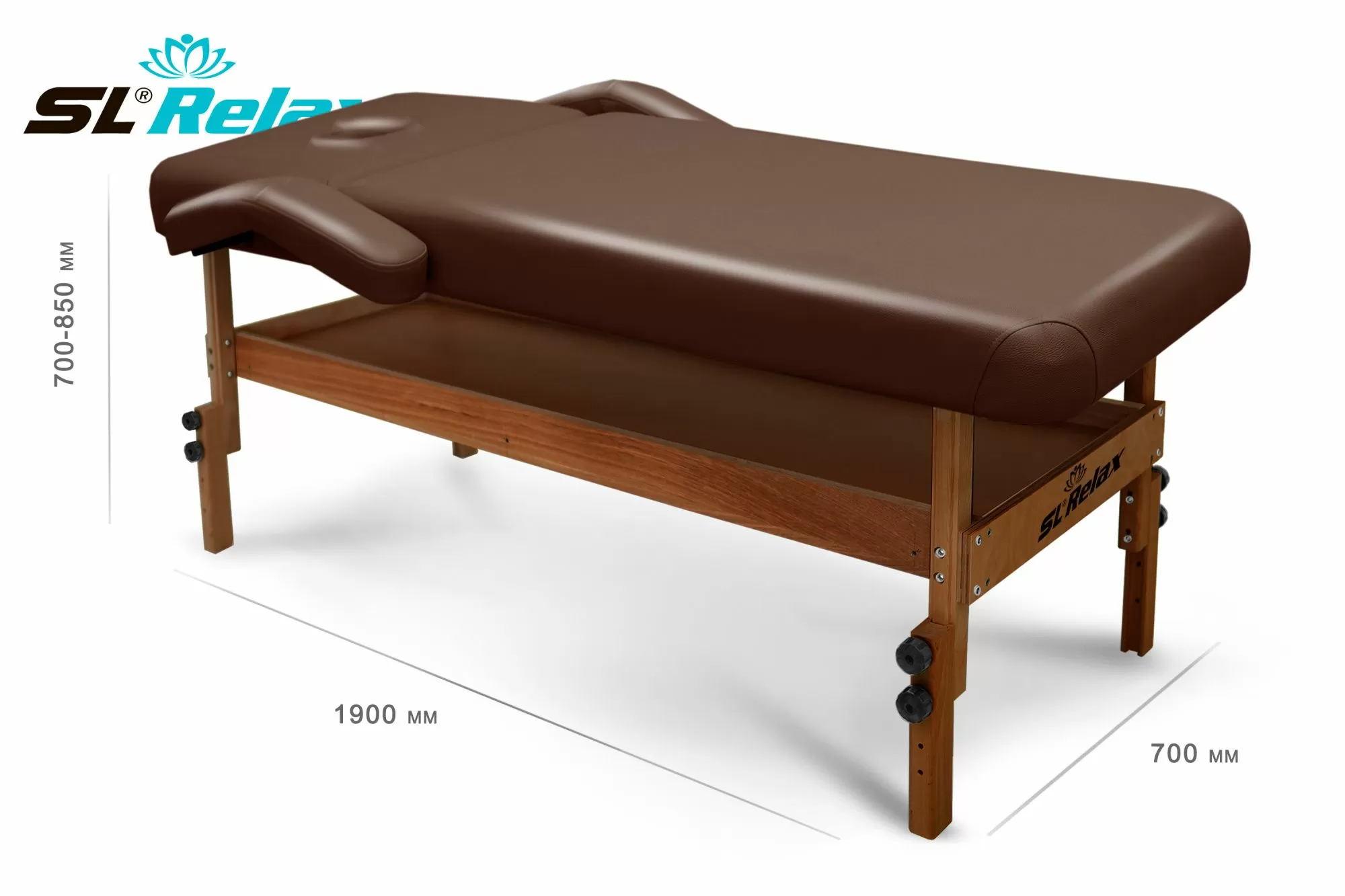 Массажный стол Relax Comfort-М коричневая кожа