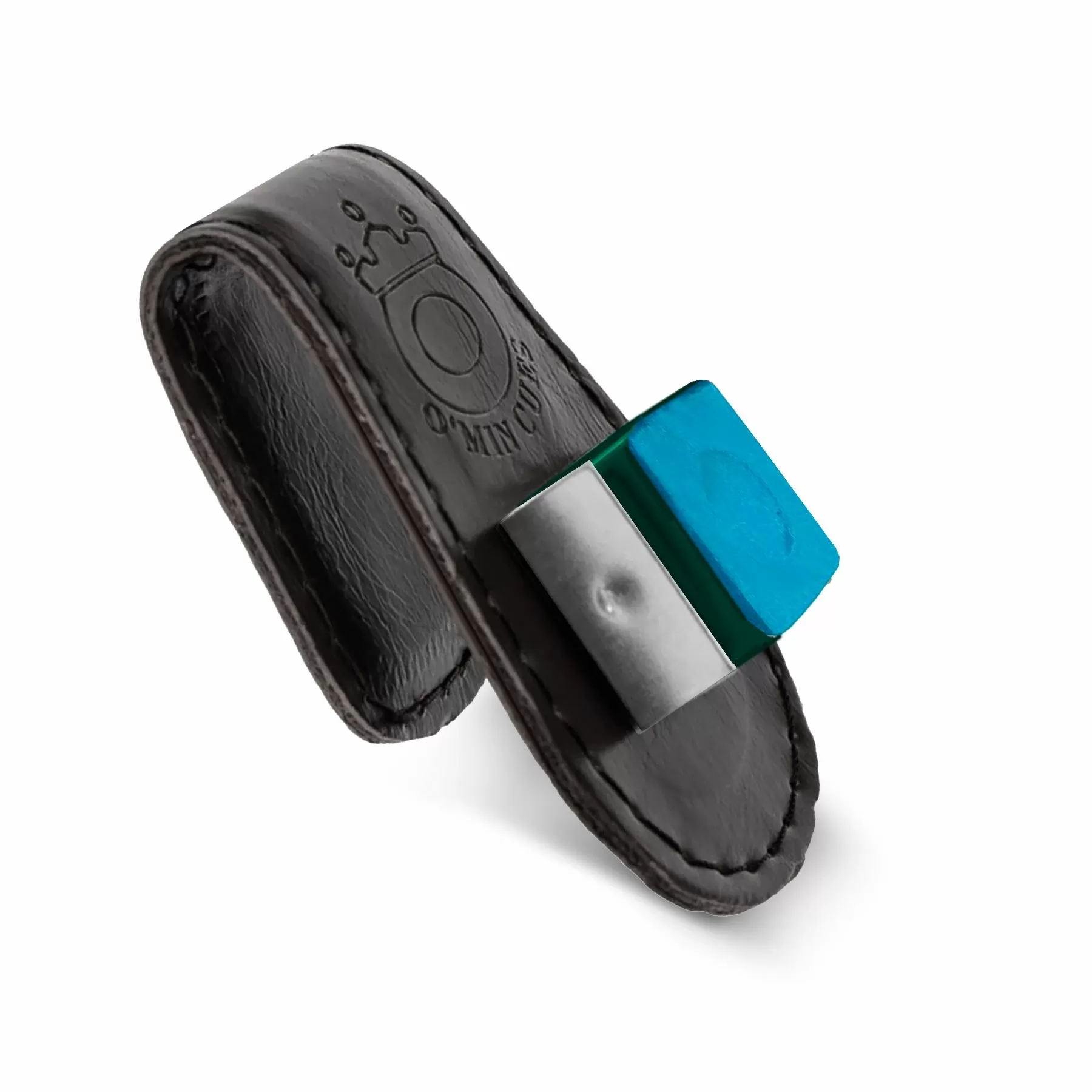 Держатель для мела кожаный открытый черный 3