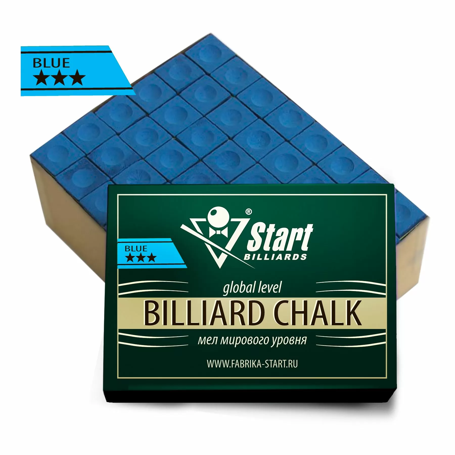 Мел Startbilliards 3 звезды синий (144шт)