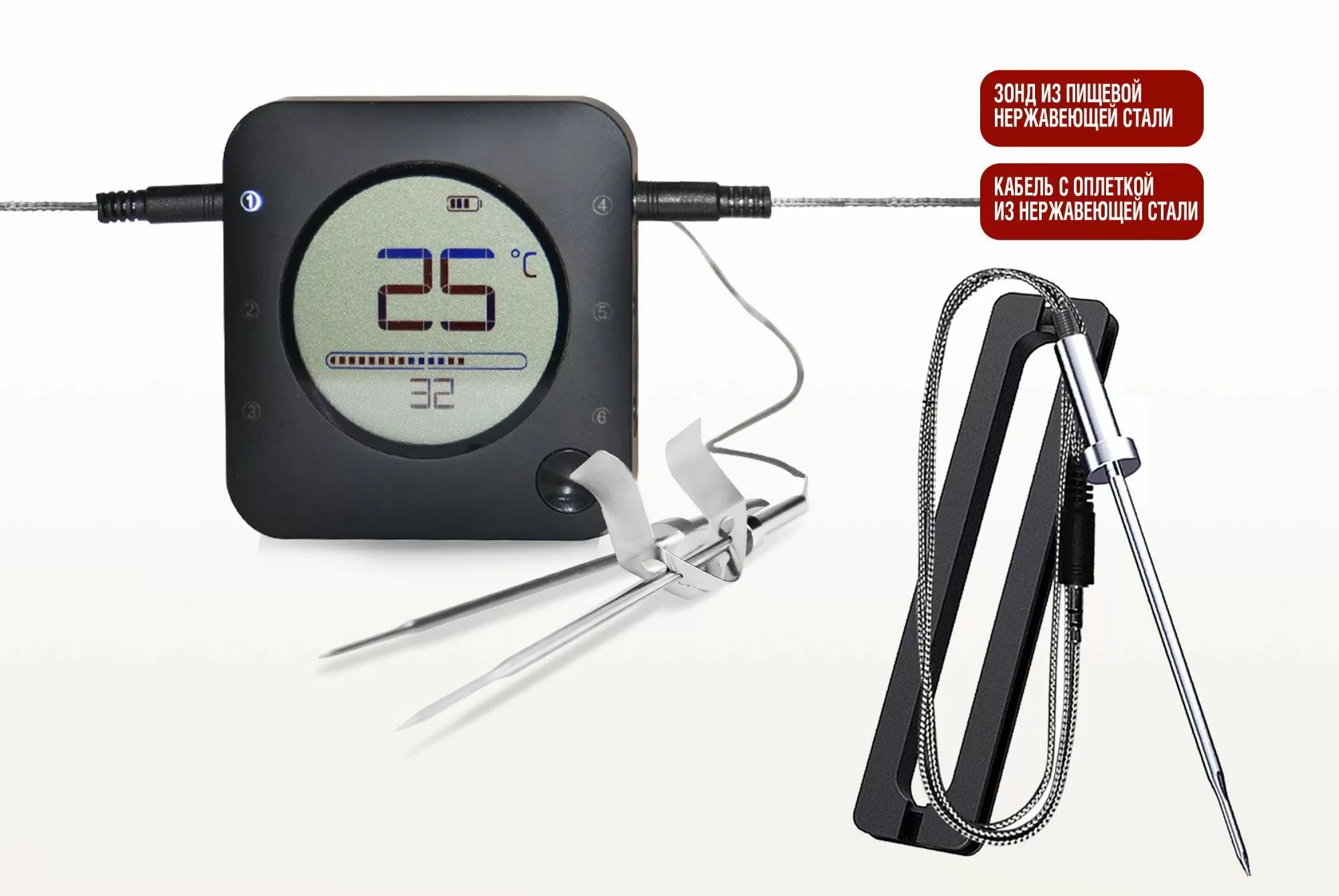 Цифровой термометр Model 3, беспроводной, BT, черный