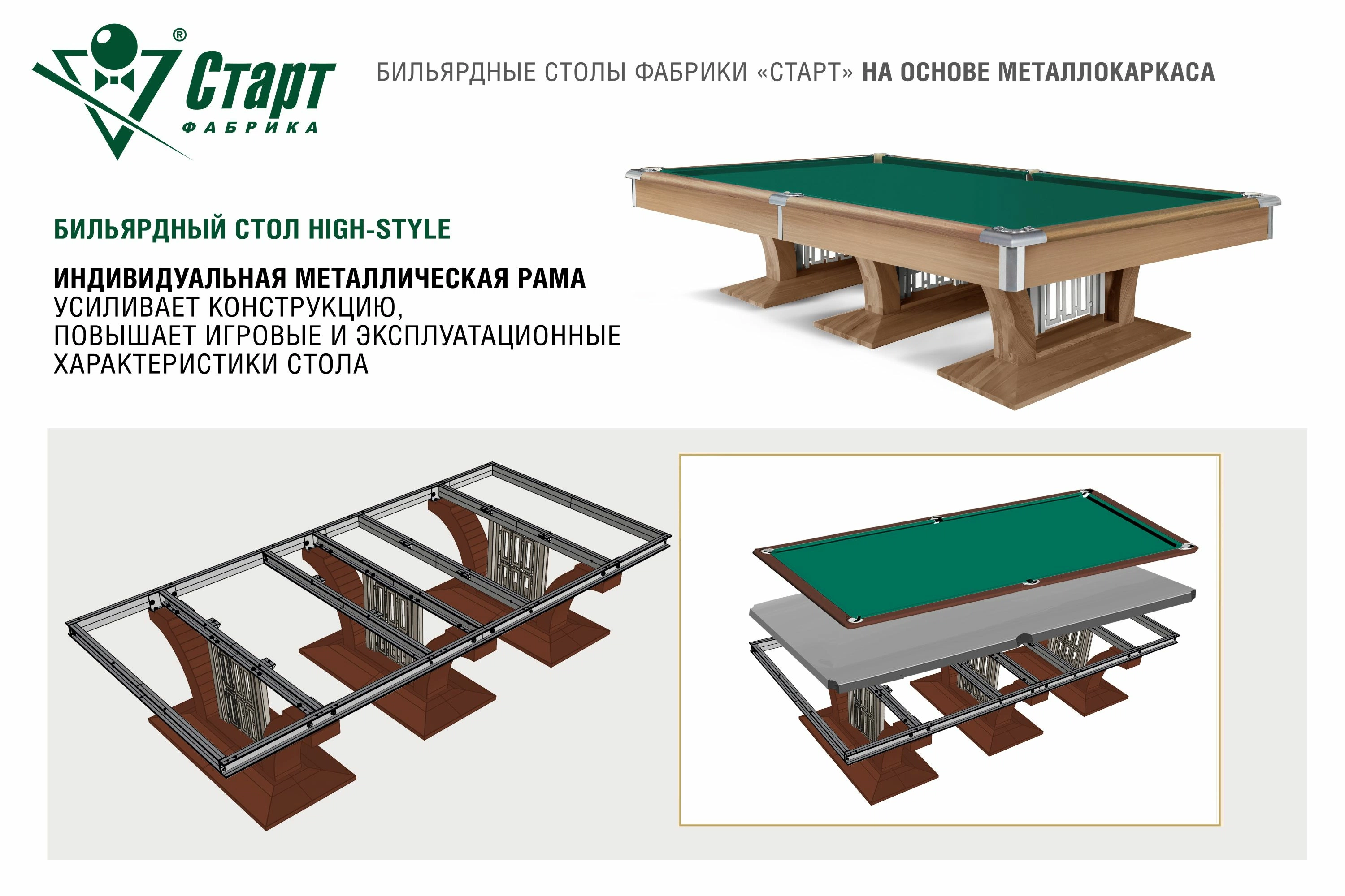Бильярдный стол High-style — Эксклюзивная серия