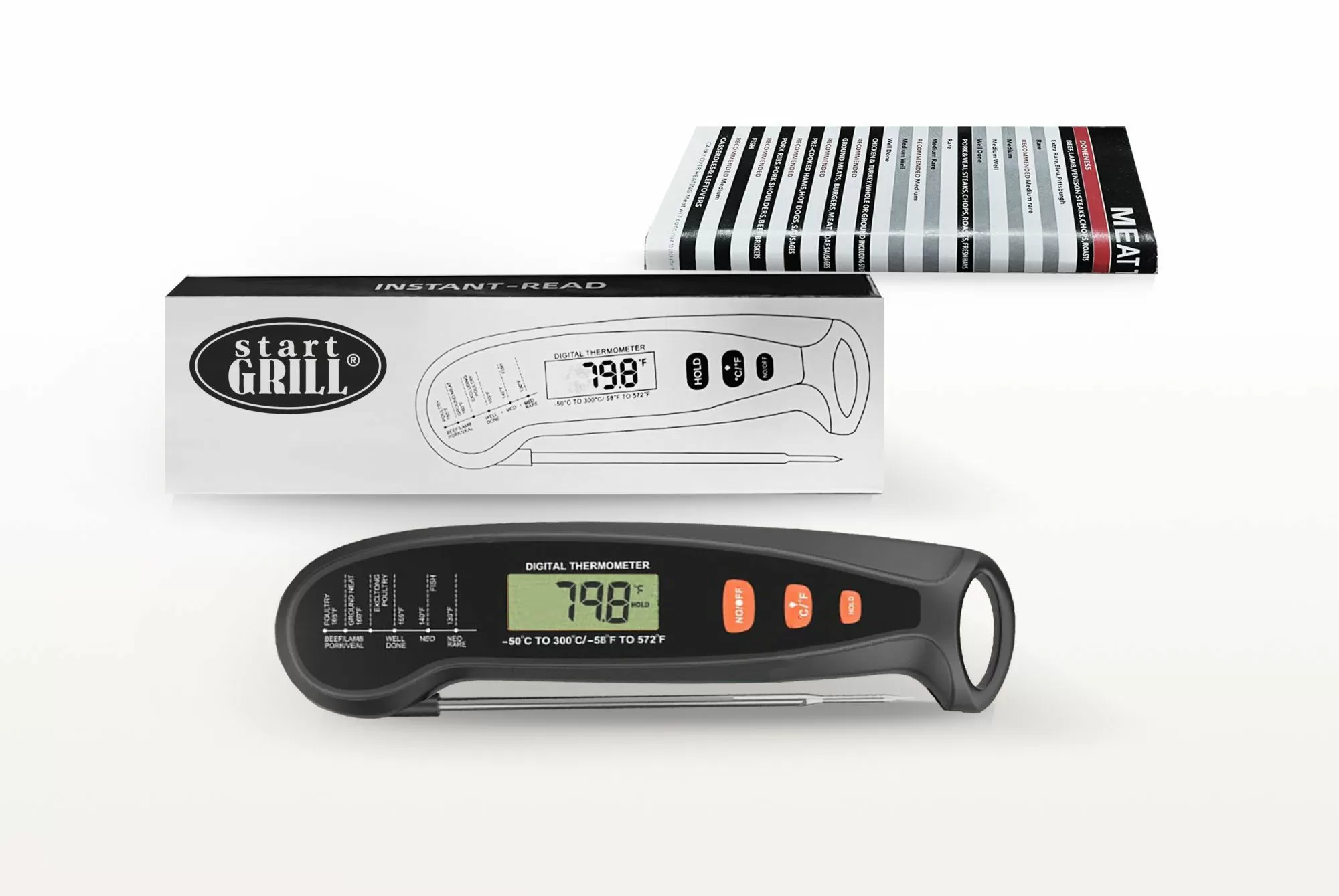 Цифровой термометр Model 1, складной, черный