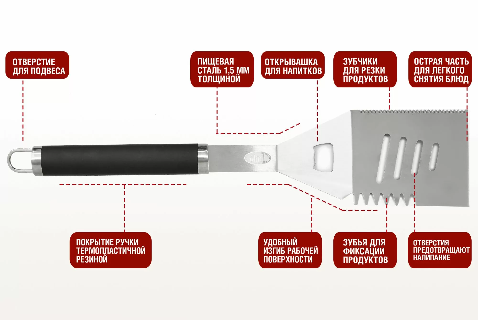 Набор для гриля (в коробке: лопатка, вилка, щипцы)