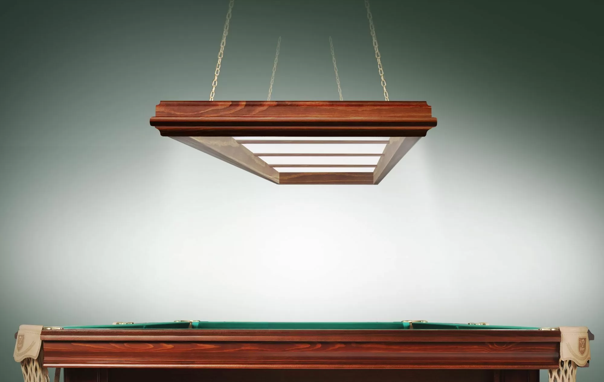 Лампа "Evolution" 4 секции сосна (ширина 600)