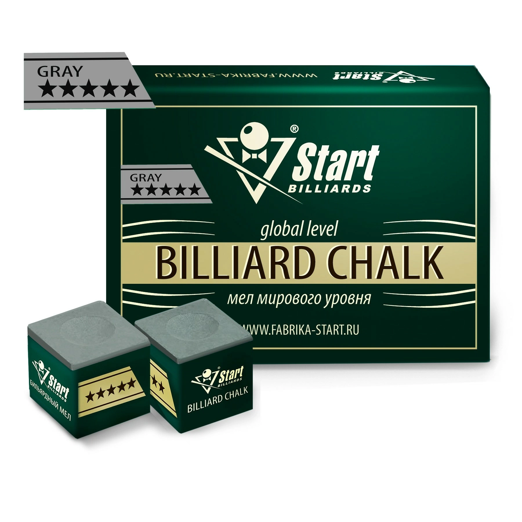 Мел Startbilliards 5 звезд серый (12шт)