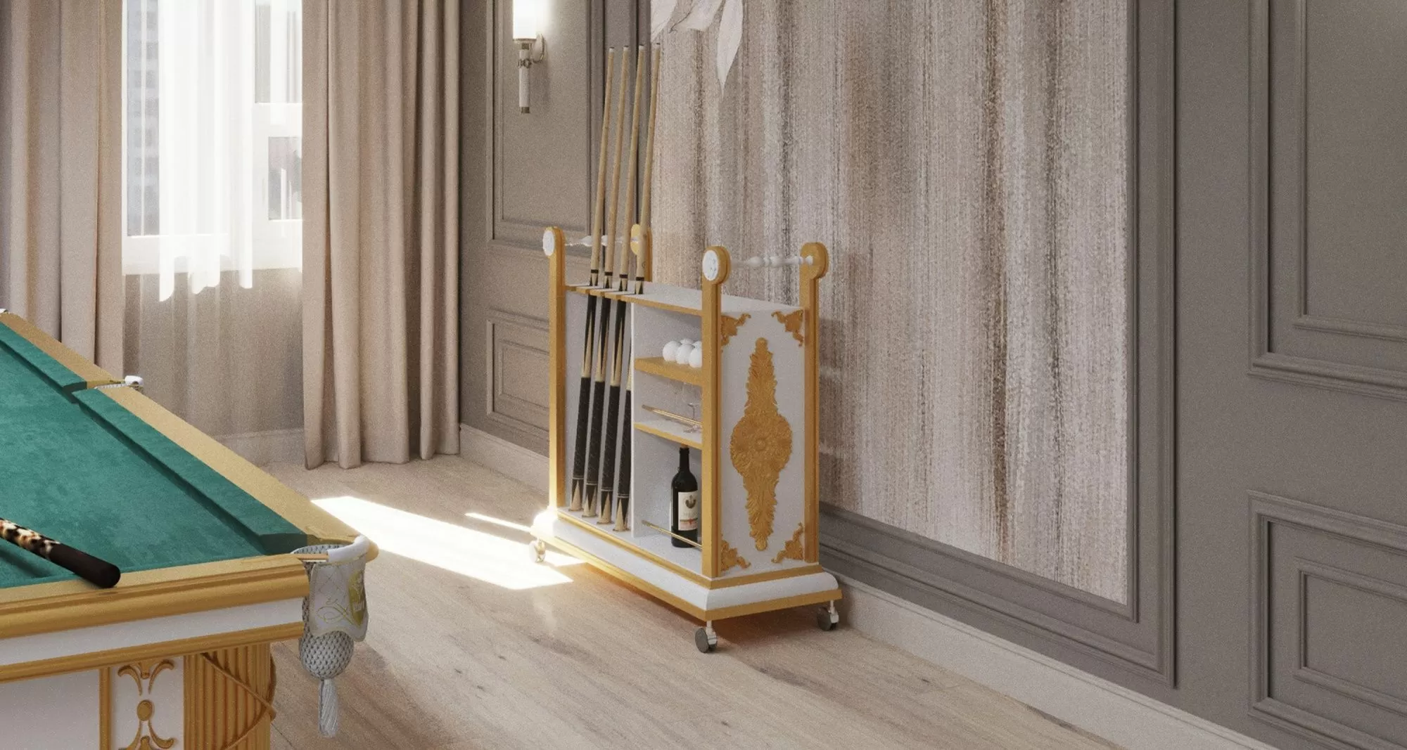 Киевница "Антика" граб, МДФ 4