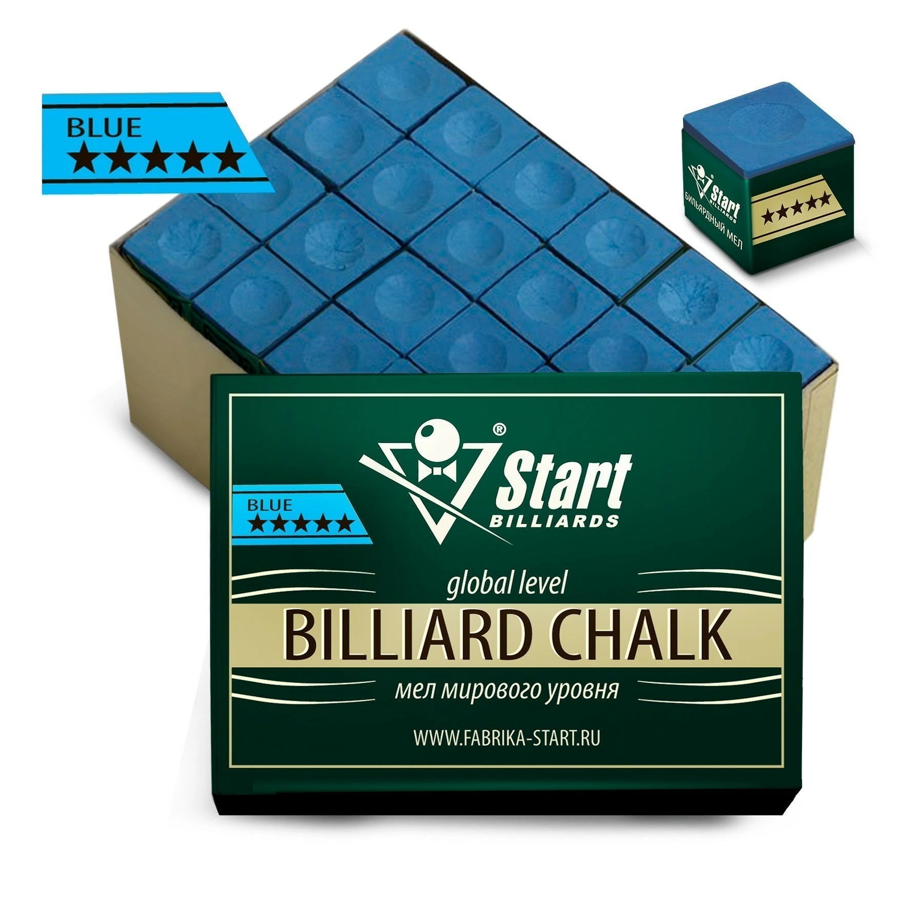 Мел Startbilliards 5 звезд синий (72шт) 2