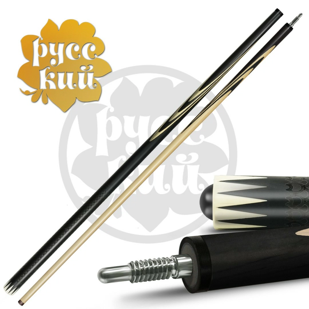 16-11-Р Кий "Классика 9-запилов" 2 РС, черн.граб/граб(РК) с гравировкой 5