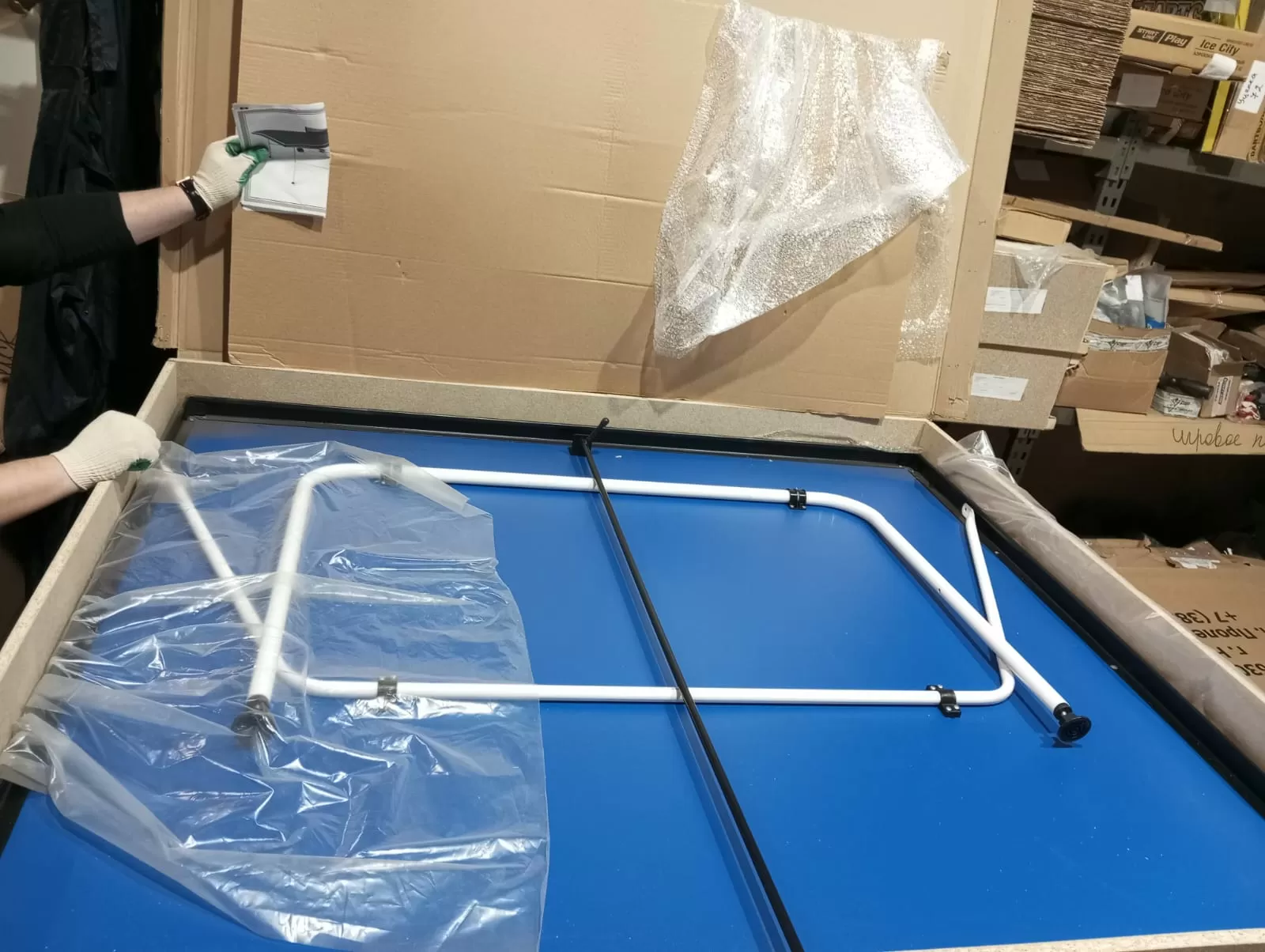 Стол теннисный Compact EXPERT Синий УЦЕНКА №93 3