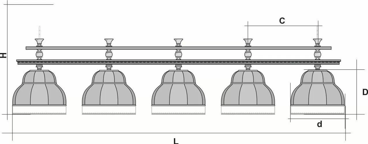 Лампа "Лео II" 5пл. клен 5