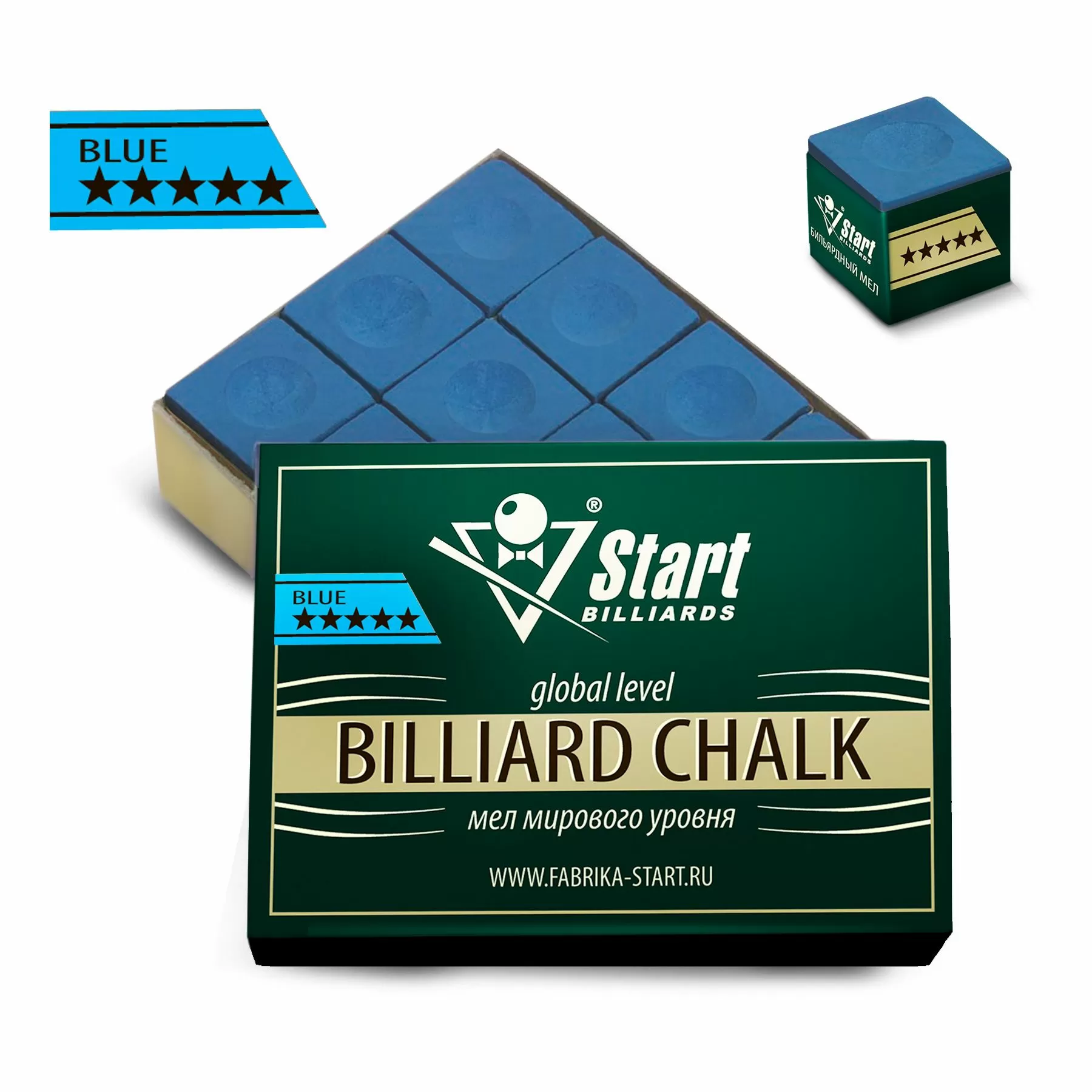 Мел Startbilliards 5 звезд синий (12шт) 2
