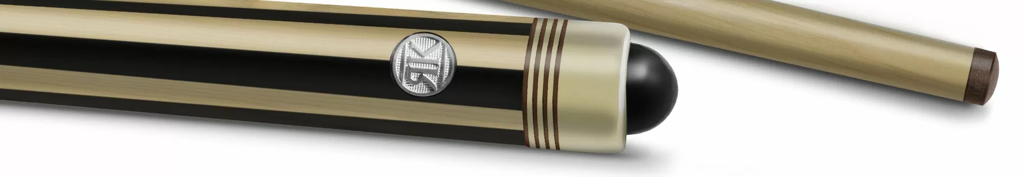 Кий Турмалин, черный граб/белый граб/желтый граб 9-запилов, 2PC(ЯК) 2