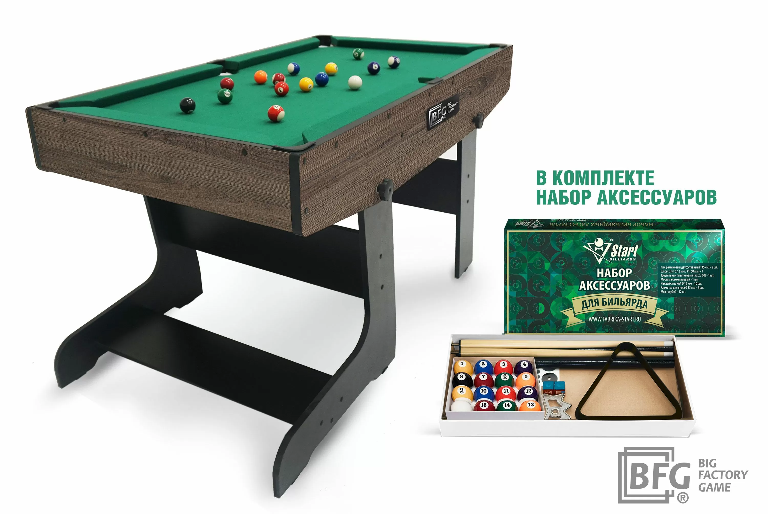 Бильярдный стол BFG Compact Moby 4 (Анкор) — Игровая серия 8