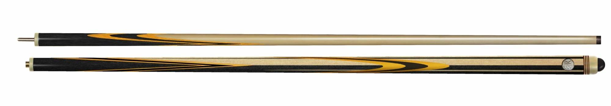 Кий Турмалин, черный граб/белый граб/желтый граб 9-запилов, 2PC(ЯК)