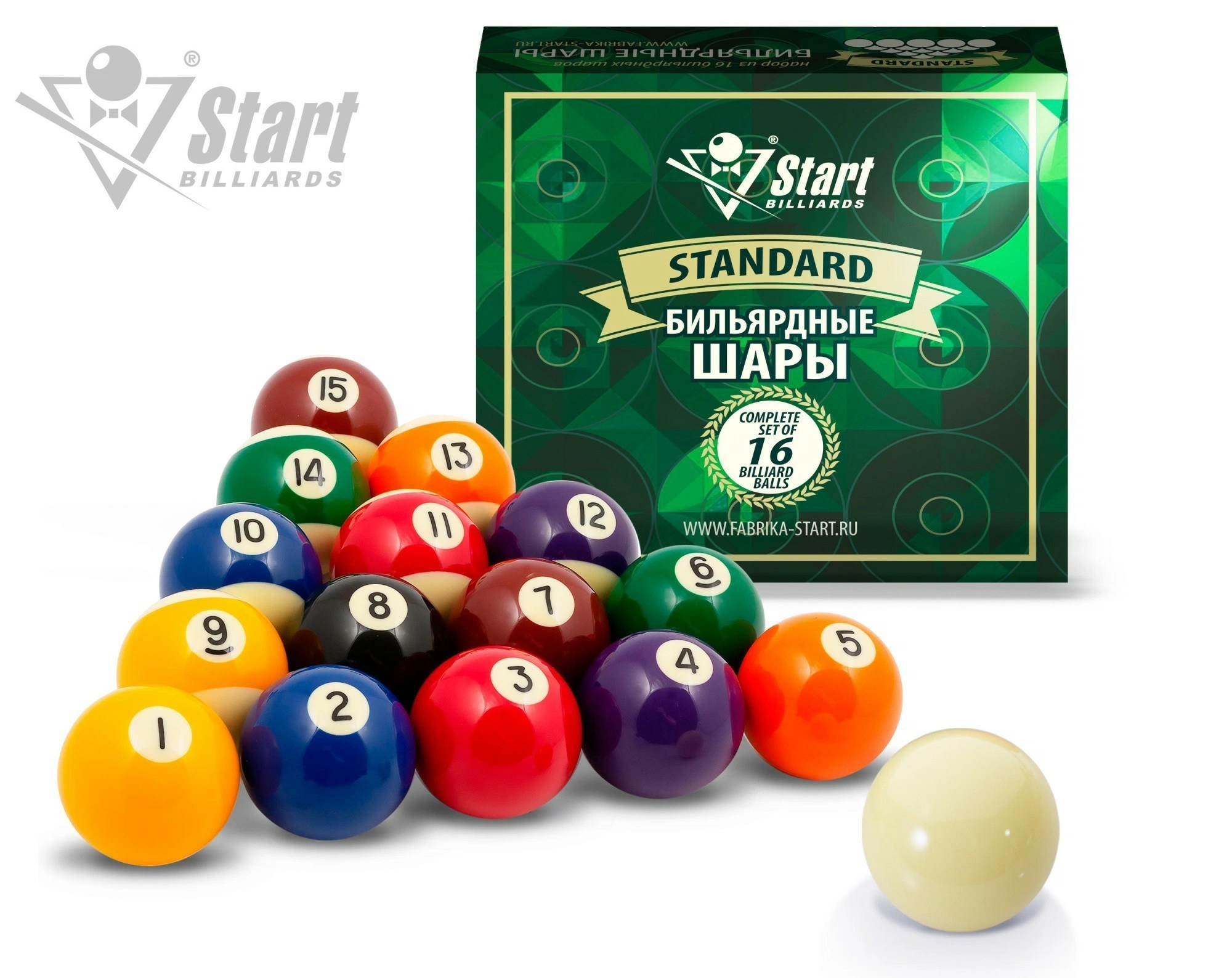 Шары Start Billiards ПУЛ 57,2 мм, 797405