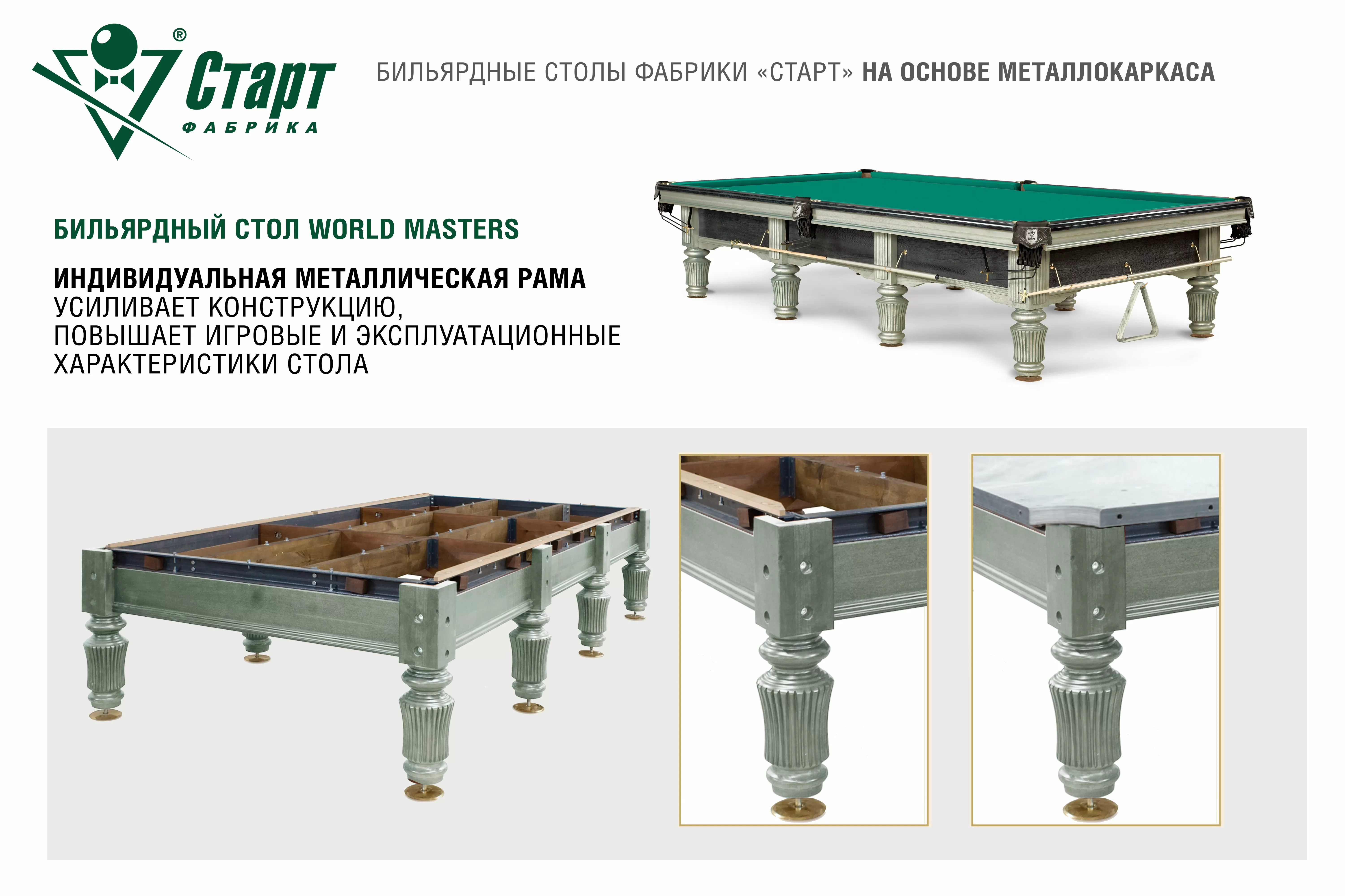 Бильярдный стол World Masters — Профессиональная серия