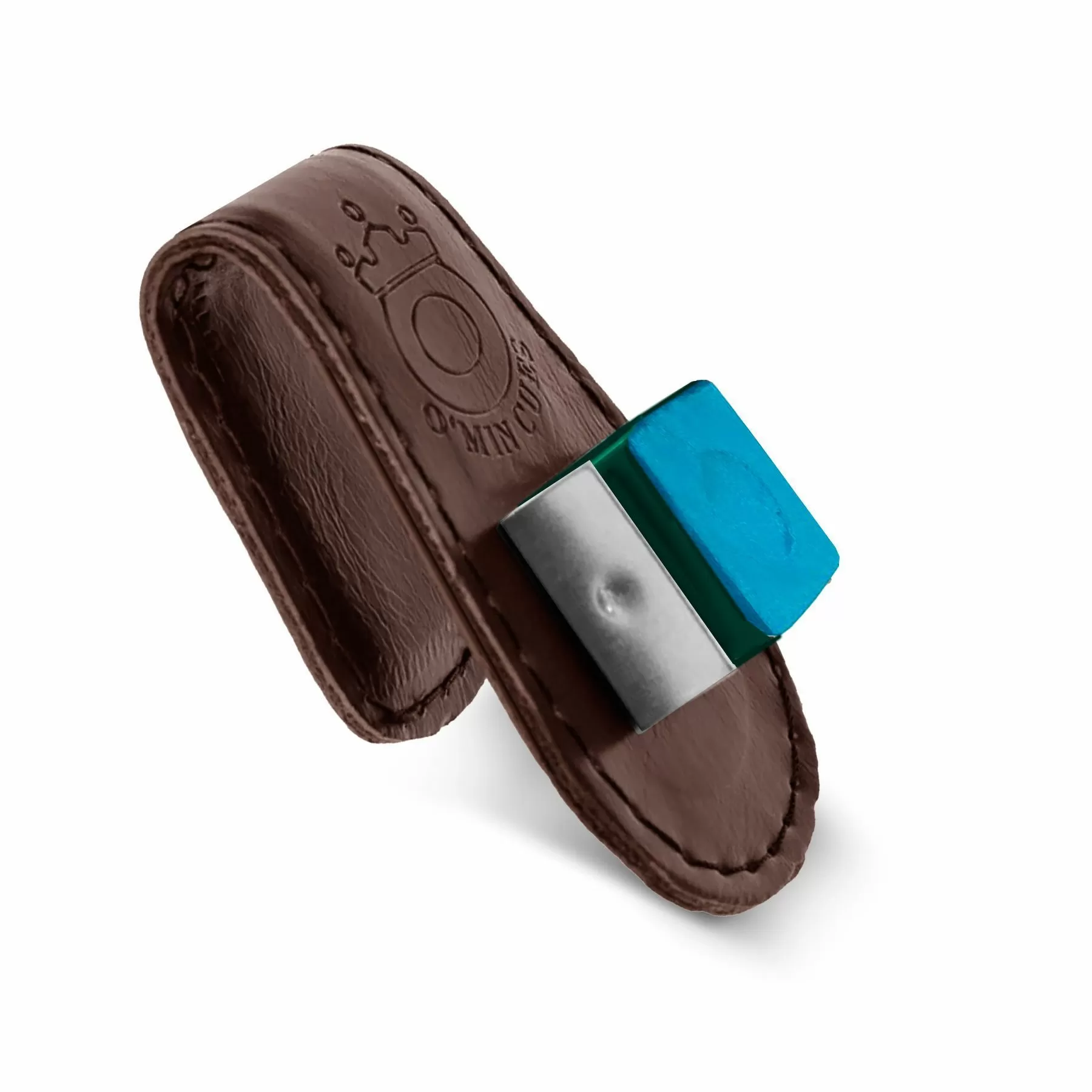 Держатель для мела кожаный открытый коричневый 3