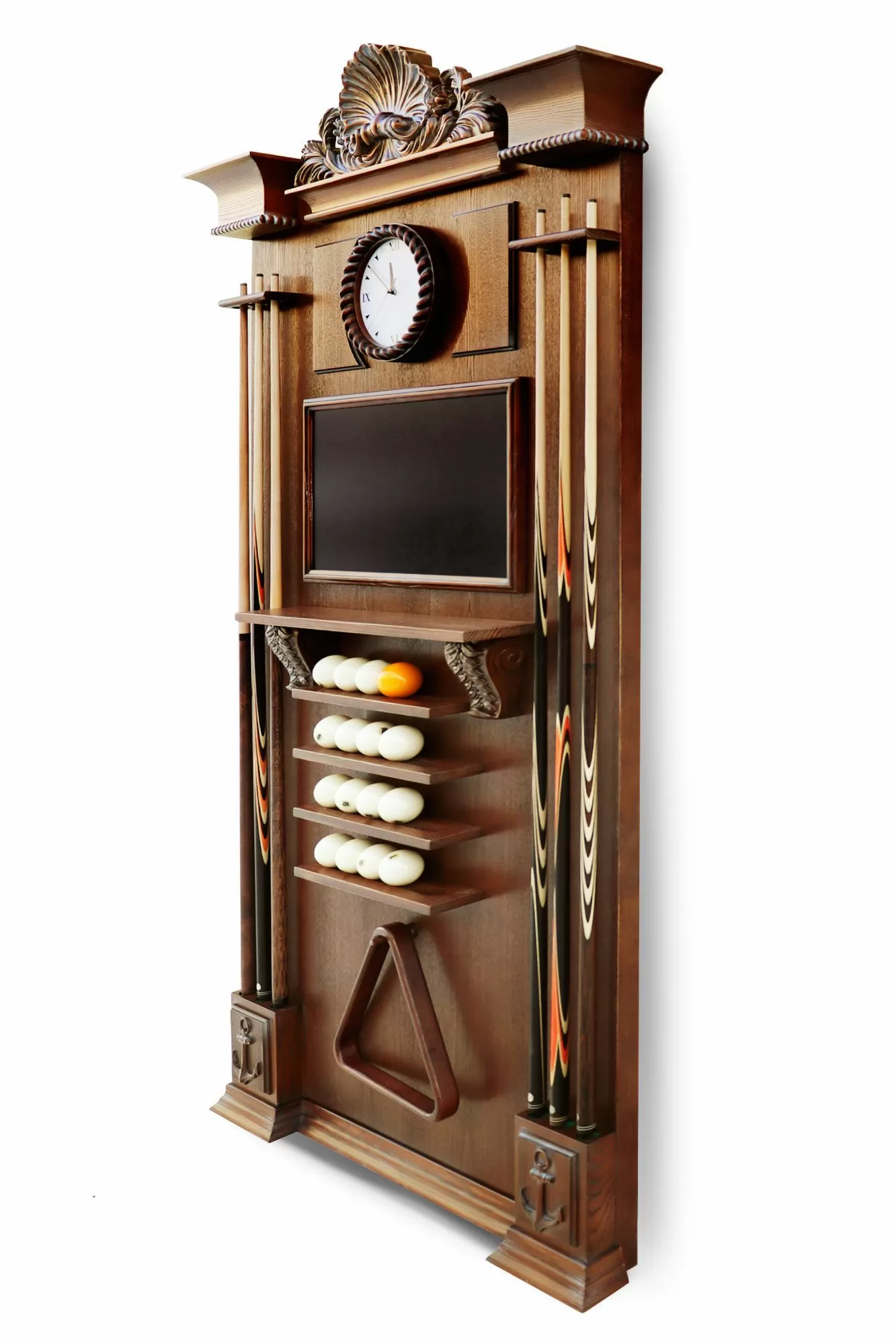 Киевница "Морская " К-21 с часами ясень / клён 3