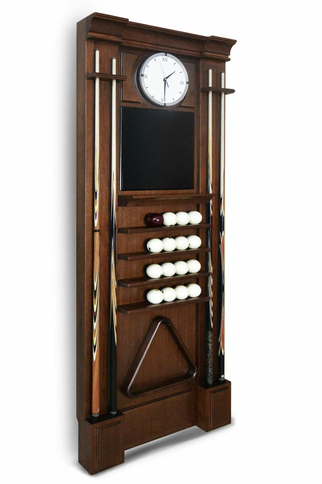 Киевница К-21 с часами ясень, шпон, мдф 3