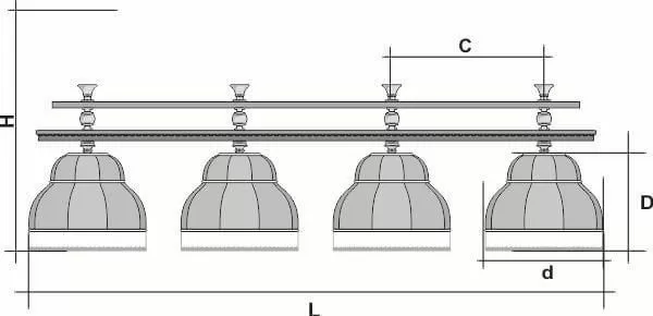 Лампа "Президент Сильвер" 4пл. ясень / клён 6