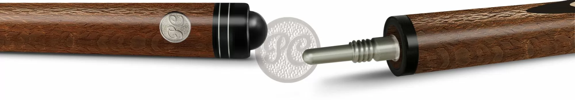 10-10У Кий "Классик 13-запильный с удлинителем" 2 РС, эбен/лайсвуд 2