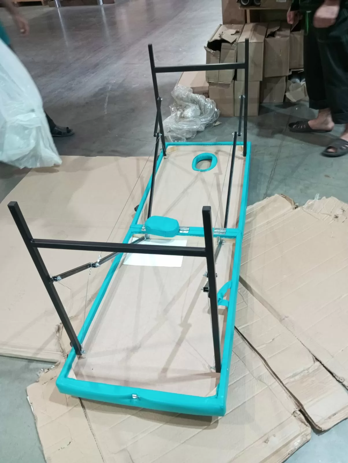 Массажный стол Relax optima бирюзовая кожа УЦЕНКА №75 2